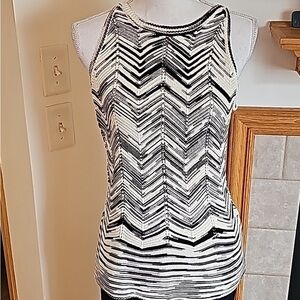 Black and White Chevron Women's Top